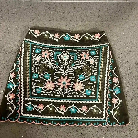 Mi AMI Paris Women's Mini Skirt - Khaki/Multi - XS - Picture 1 of 9